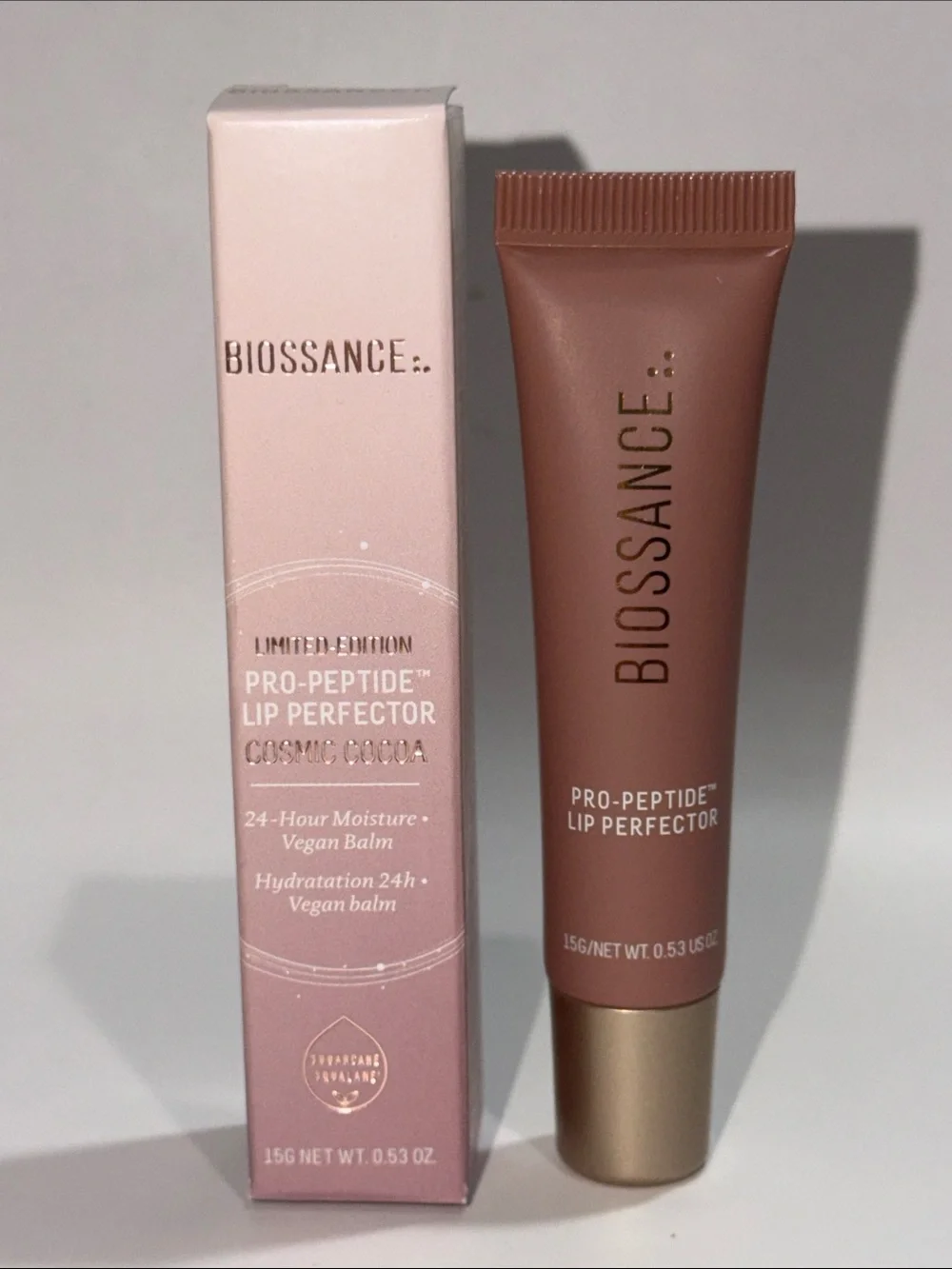 Biossance Pro-Peptide Lip Perfector LIMITED EDITION in COSMIC COCOA F/S NIB!